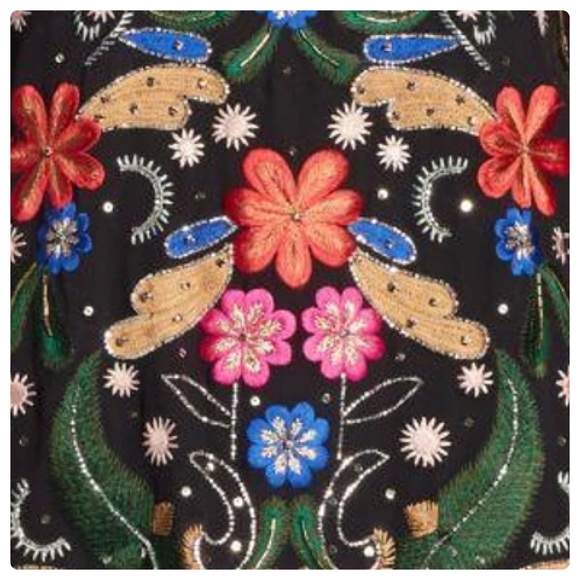 ALICE + OLIVIA Eleonora Embellished Floral Dress - Picture 6 of 14